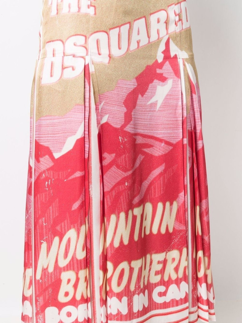 logo box-pleat skirt 5