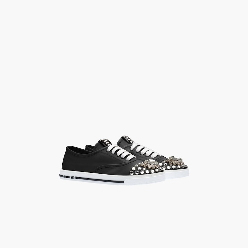 Cotton gabardine sneakers - 2