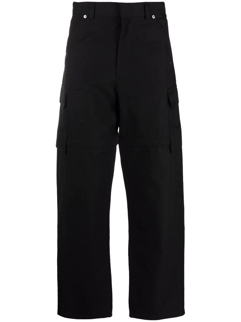 straight leg cargo trousers - 1