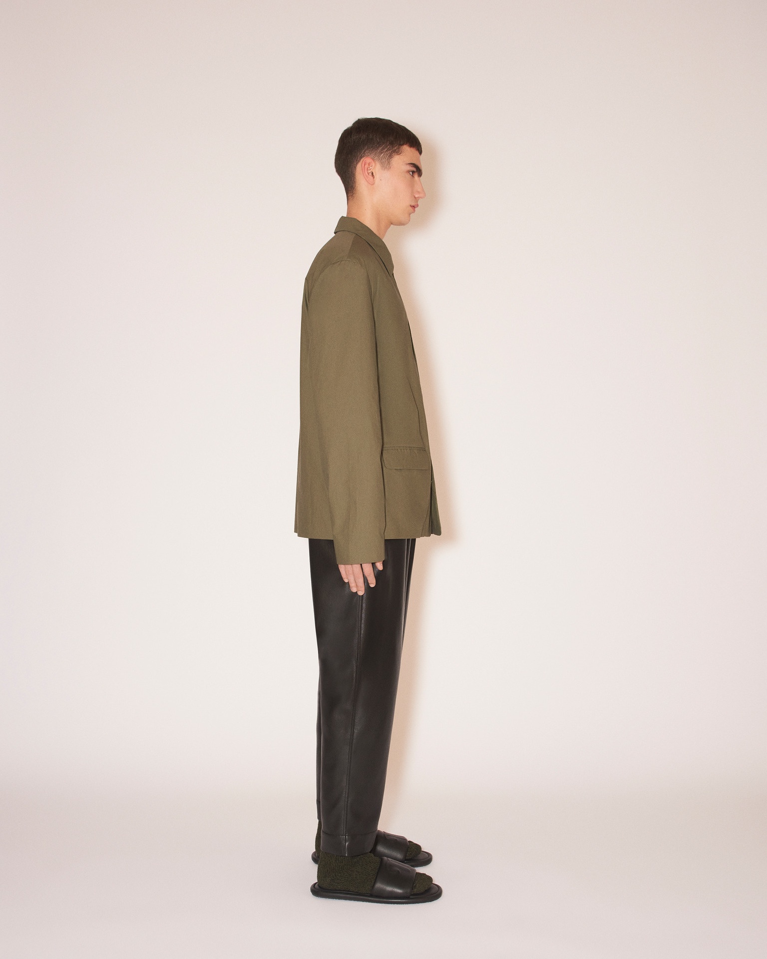 JAO - Point-collar overshirt - Olive - 4