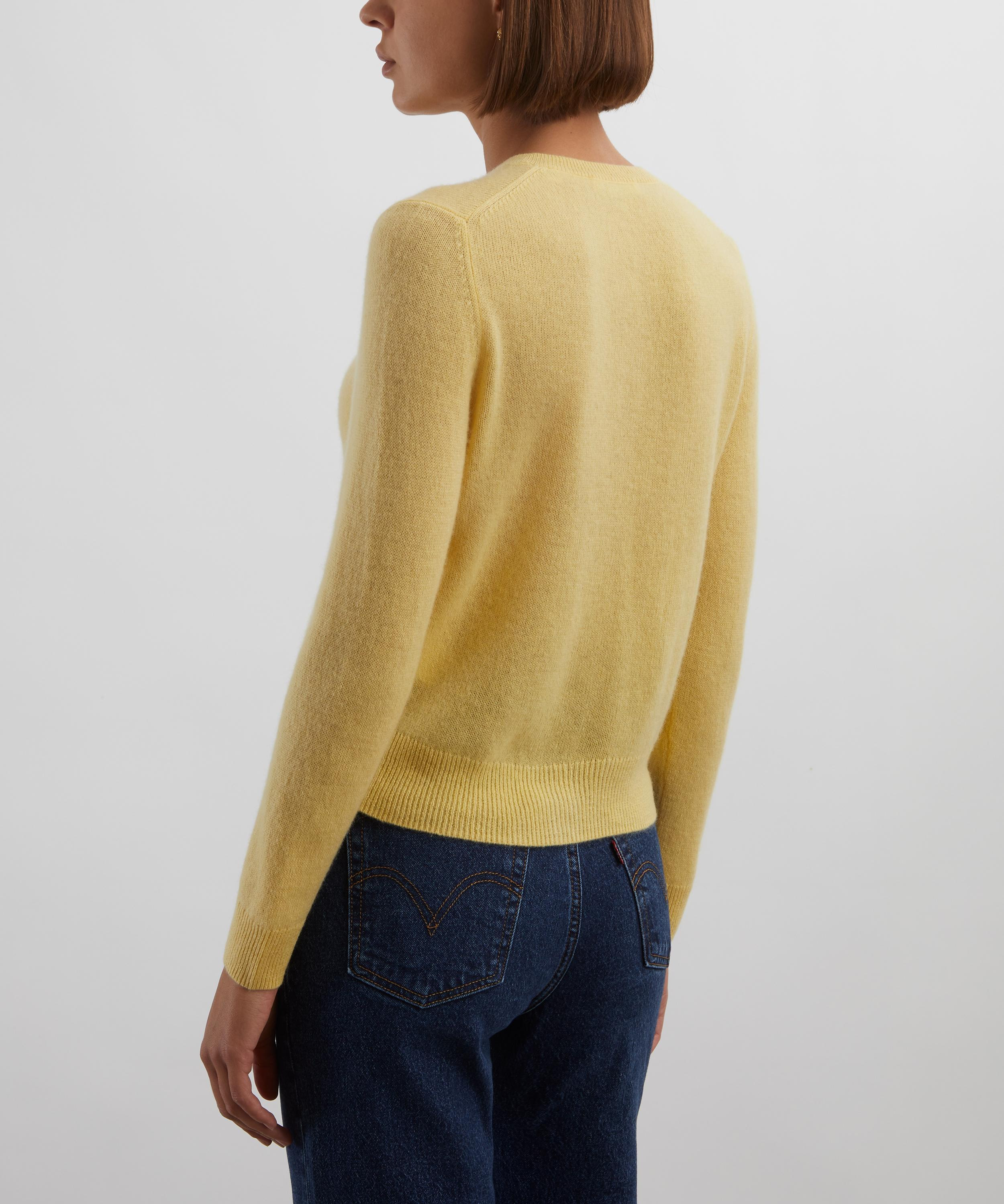 Freya Lemon Chiffon Cashmere Cardigan - 4