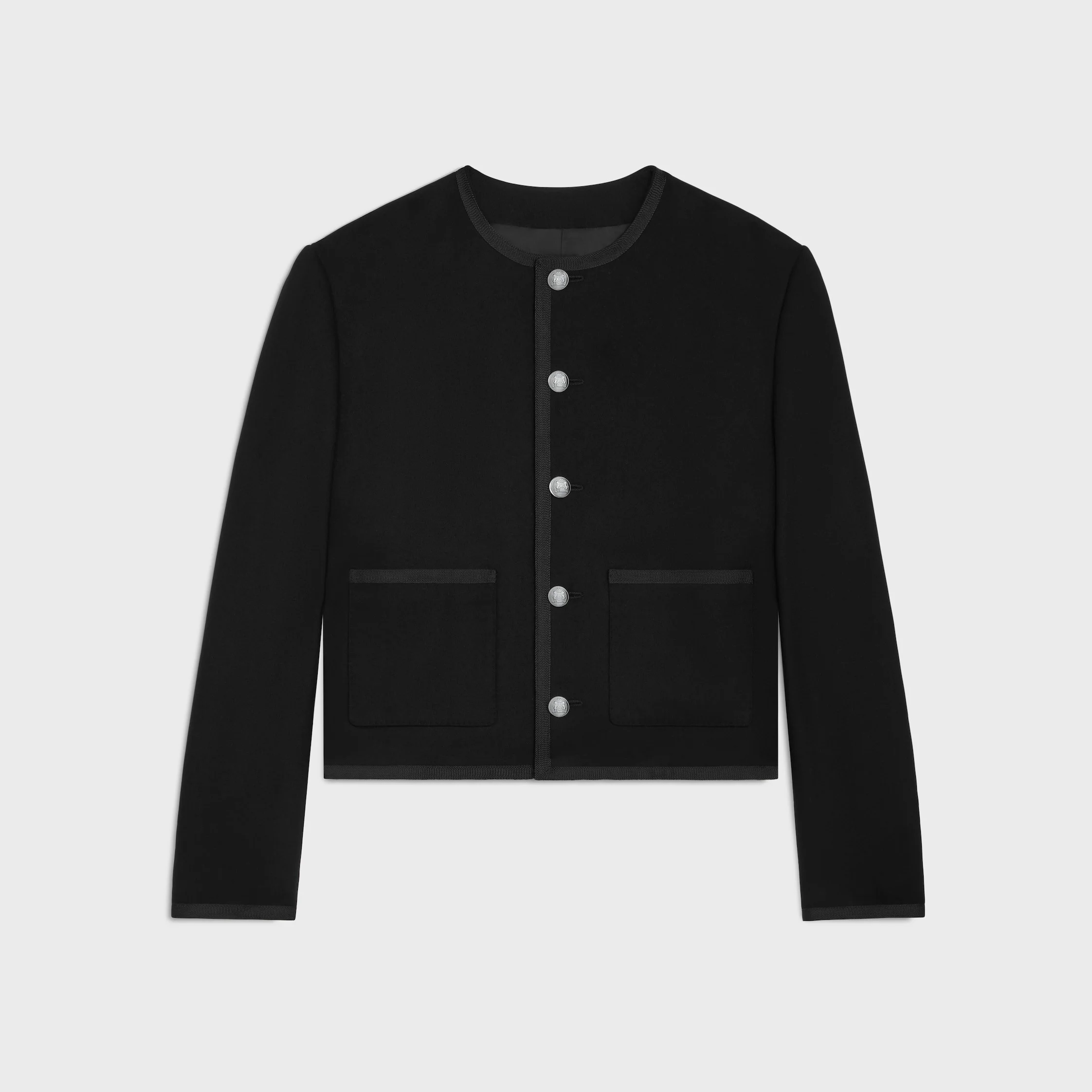 chasseur jacket in cashmere flannel - 1