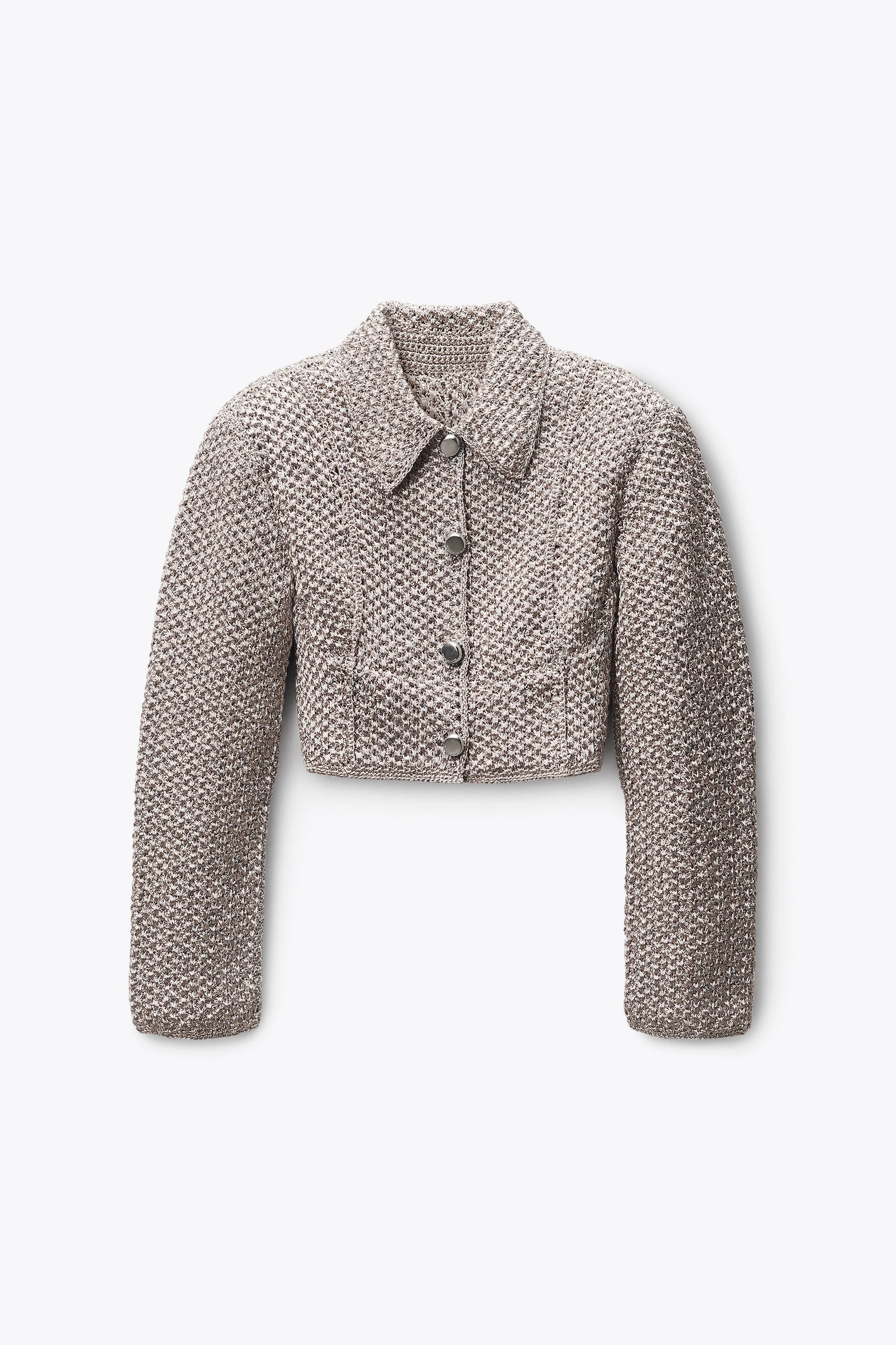 Crochet Cropped Tailored Jacket - 1