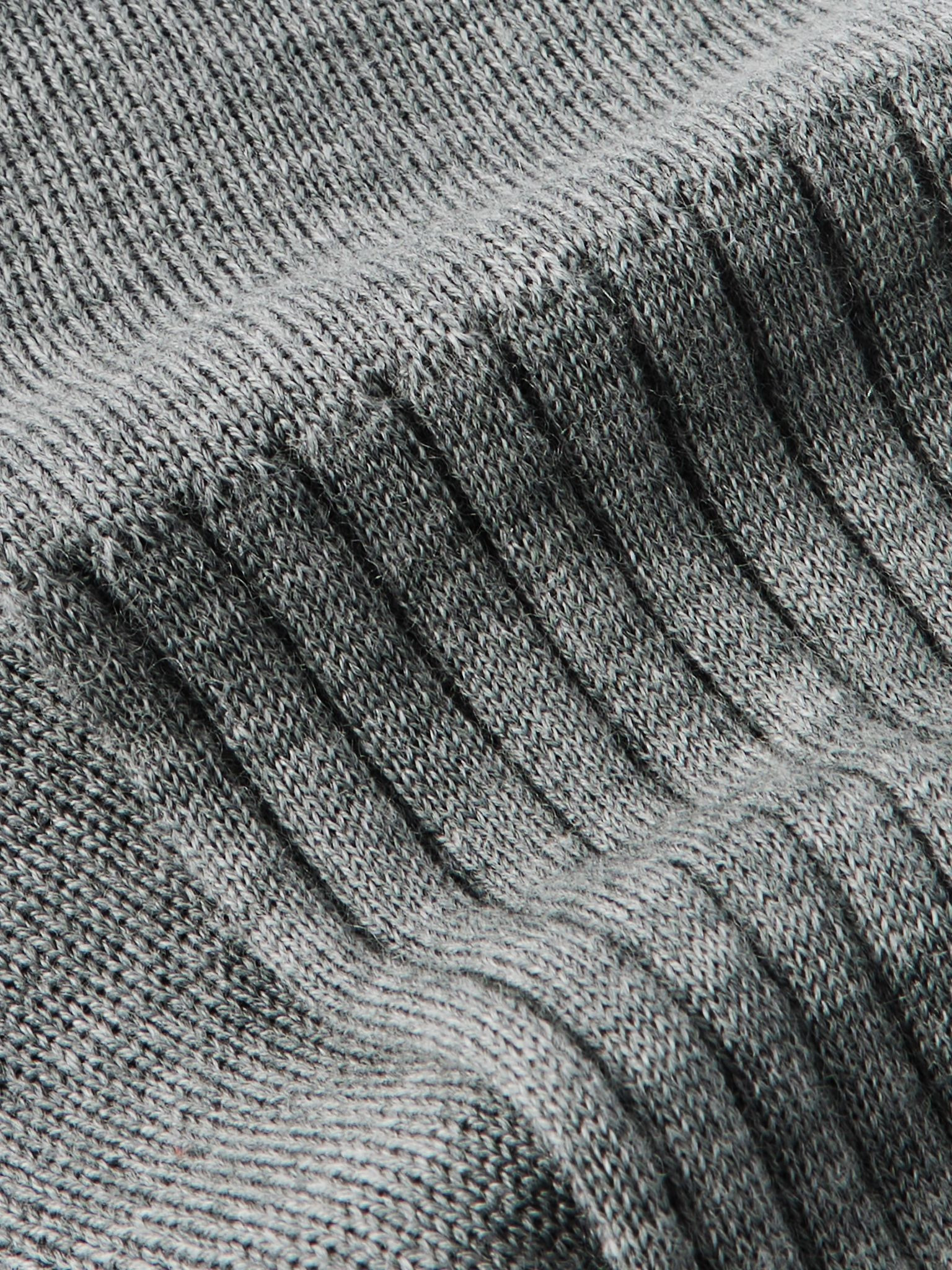 Ribbed Wool and Cashmere-Blend Socks Gray - 2