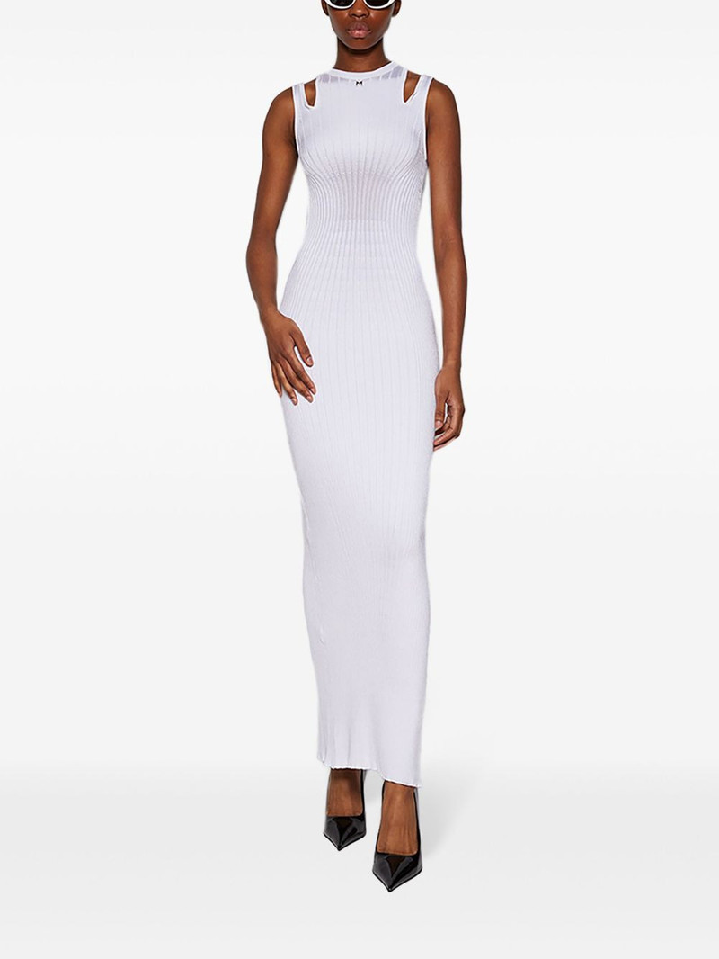 MUGLER plaque detail maxi knitted dress outlook