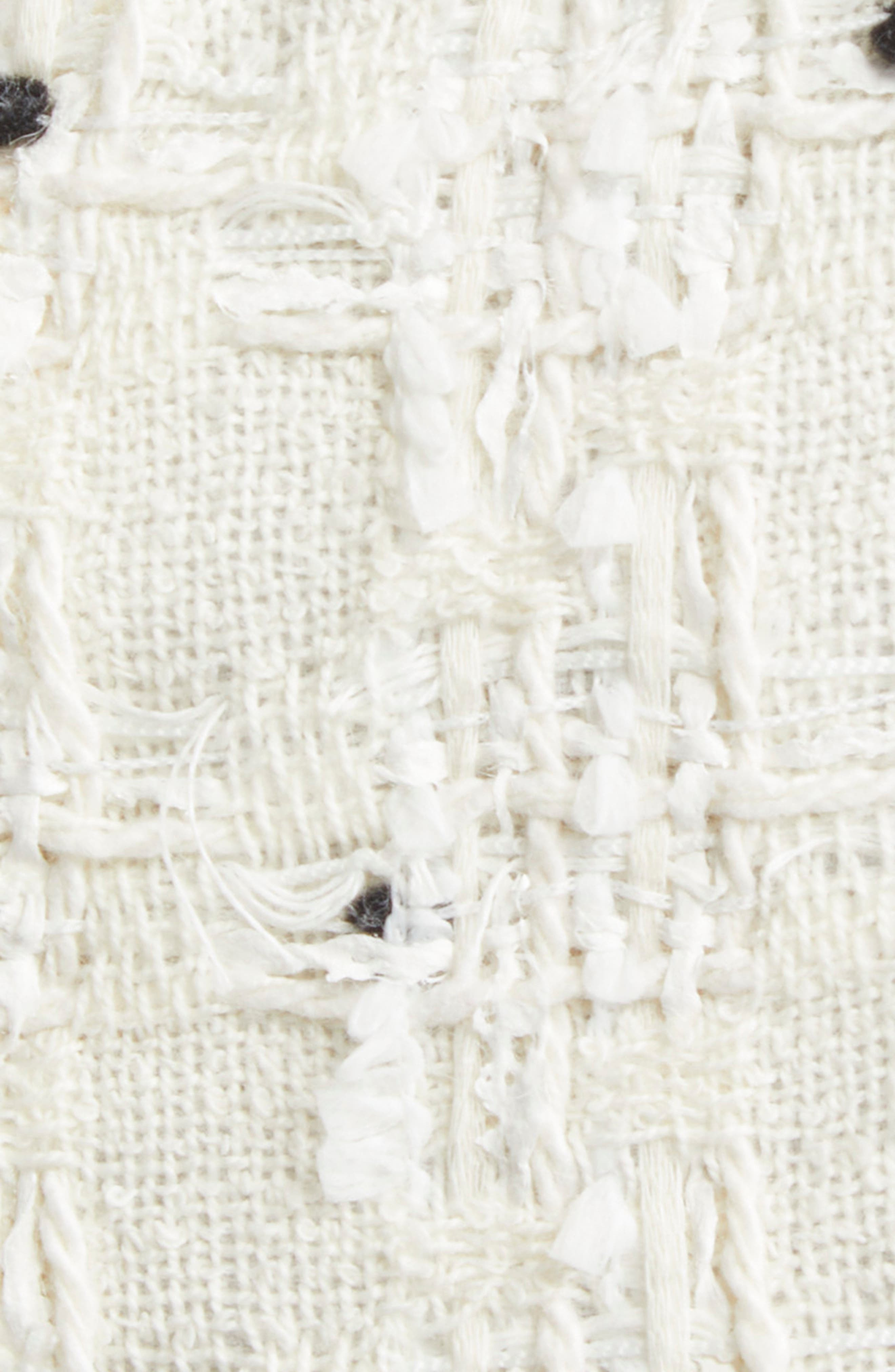 Giambattista Valli Lace Polka Dot Bouclé Skirt in Ivory at Nordstrom - 7