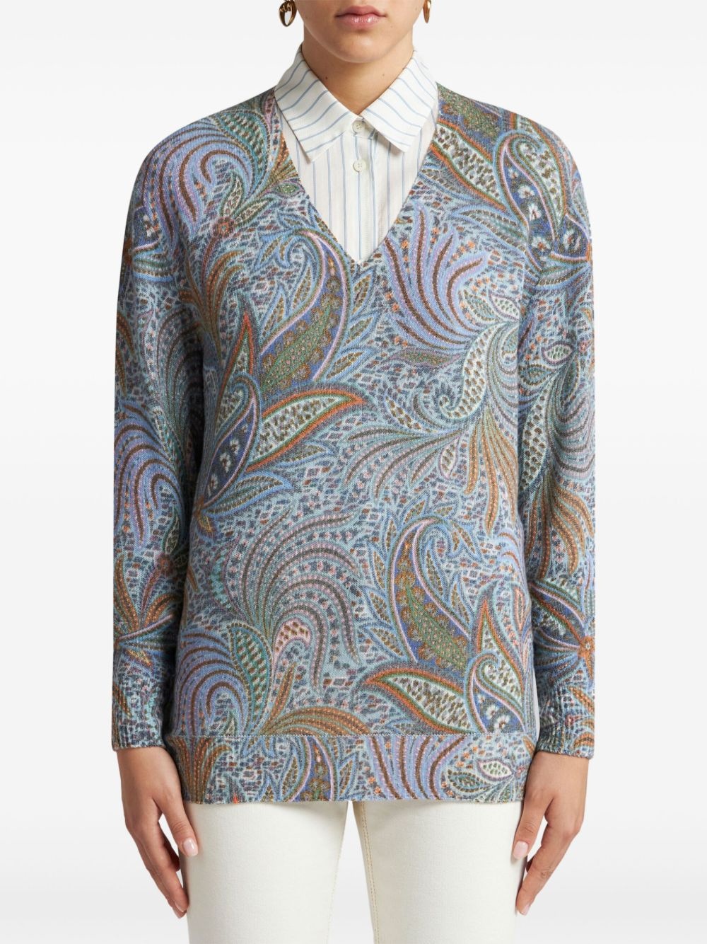 foliage print jumper - 2