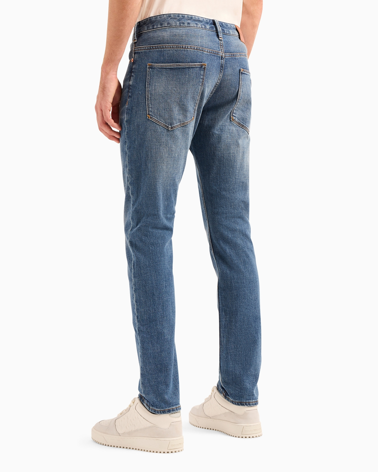 J06 slim-fit, bleached-effect comfort-denim jeans - 3