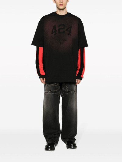 424 logo-print faded cotton T-shirt outlook