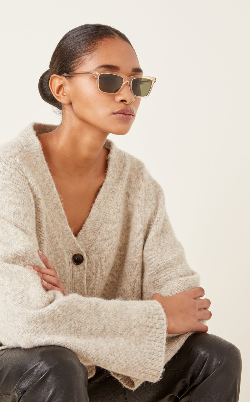 Oliver Peoples BA Square-Frame Acetate Sunglasses neutral outlook