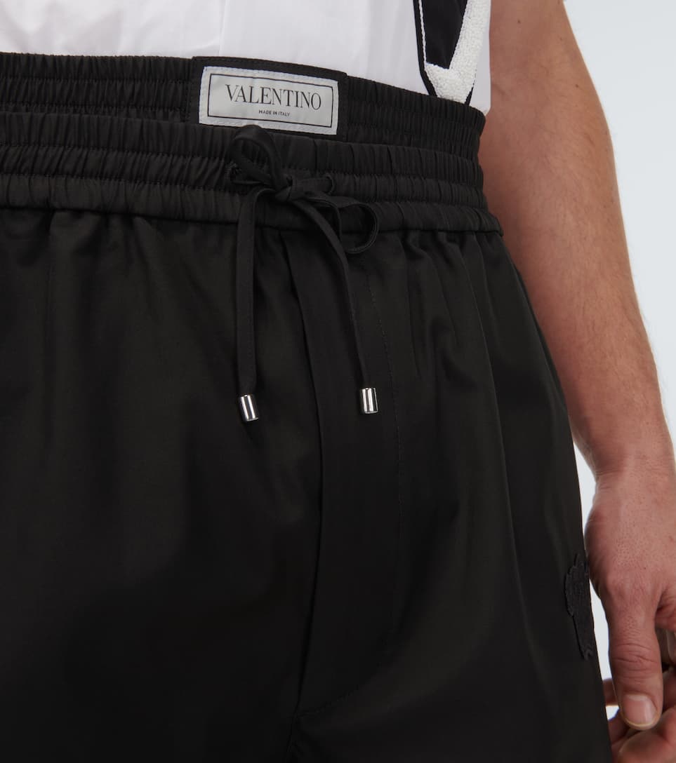 Logo cotton twill shorts - 6