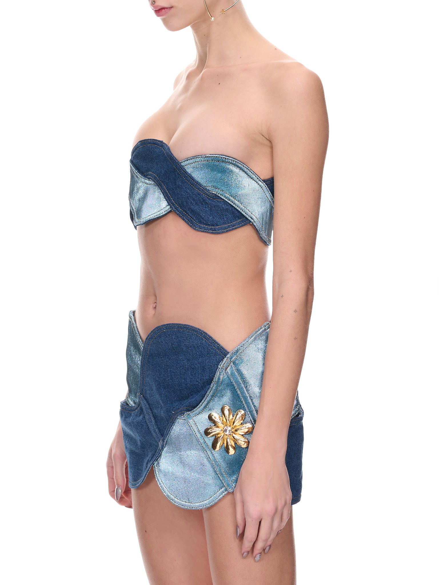 Denim Rope Bandeau Top - 2