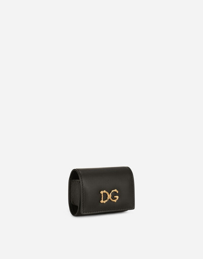 Dolce & Gabbana Calfskin airpods pro case with baroque DG logo outlook