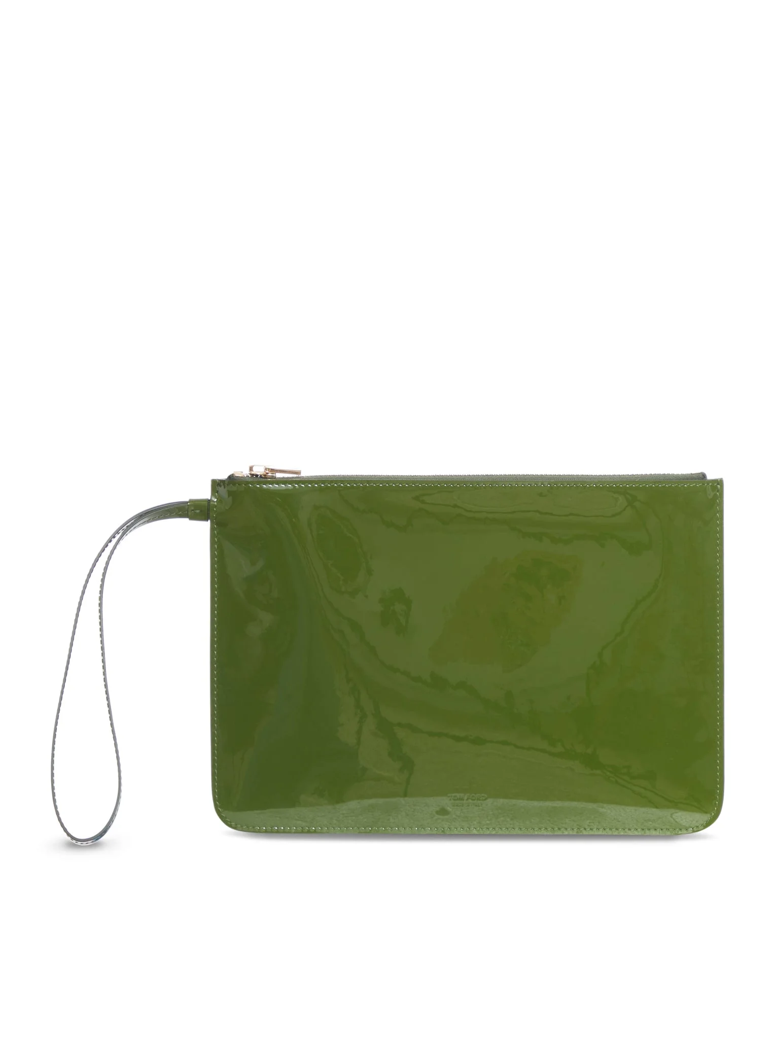 TOM FORD GREEN PATENT LEATHER CLUTCH - 1