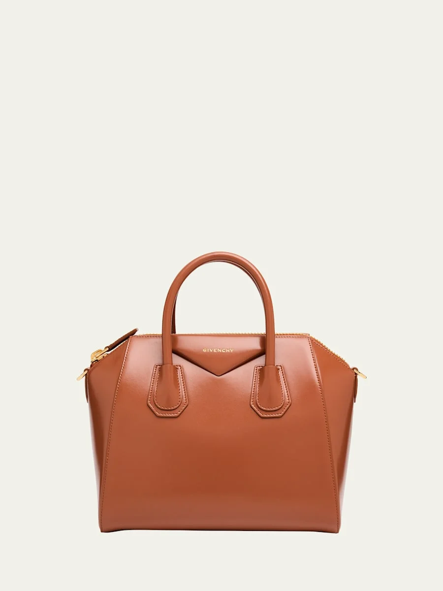 Antigona Small Top-Handle Bag in Box Leather - 1