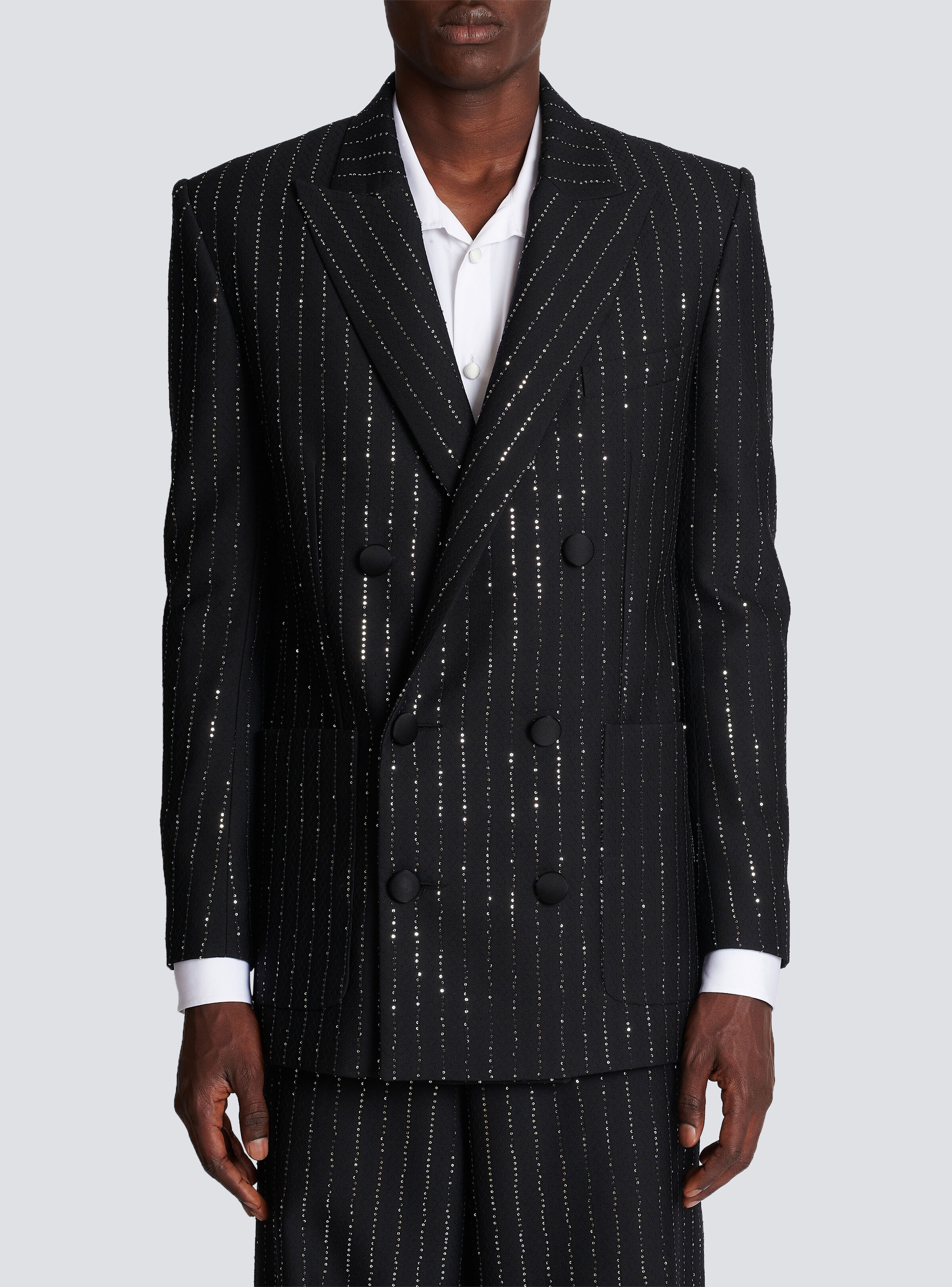 Blazer with sequin stripes - 5