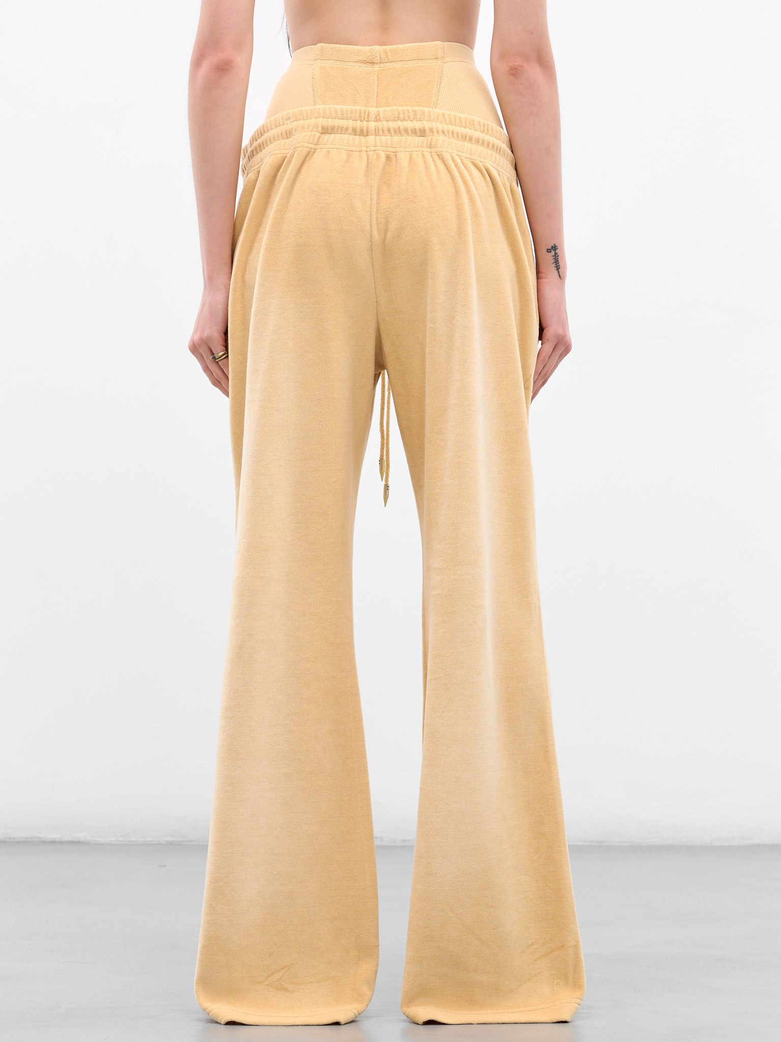 Blonde Layered Relaxed Flare Sweatpants - 3