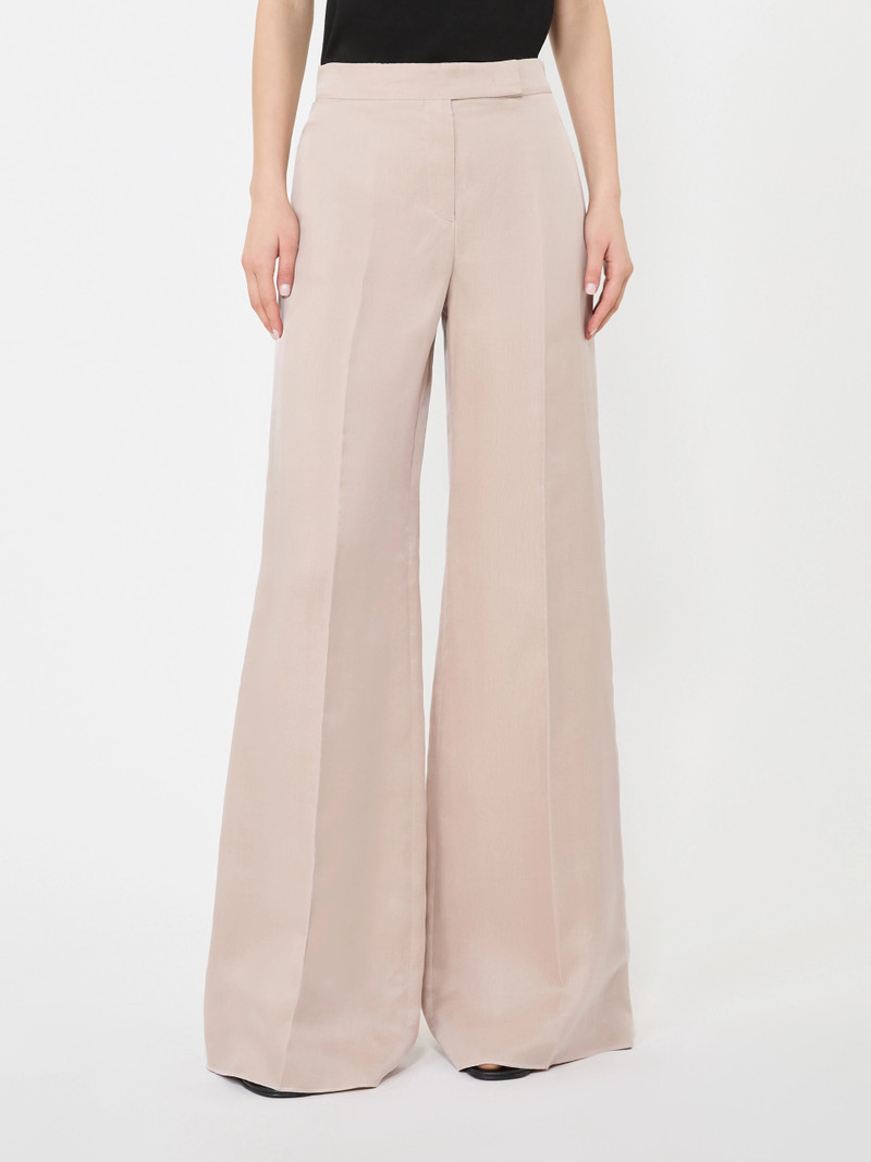 RASOIO Long silk trousers - CAMEL 3