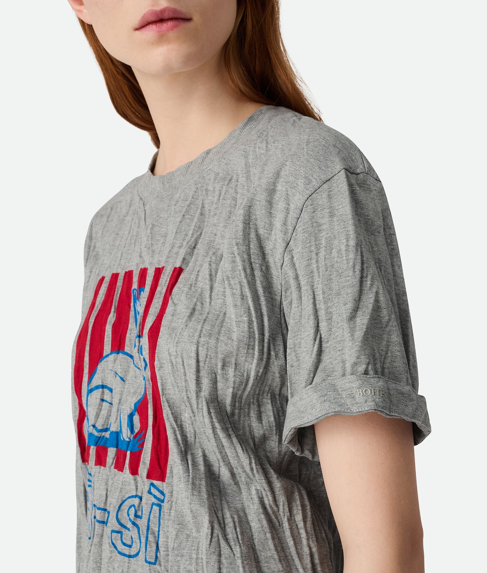 Crushed Cotton Printed Jersey T-Shirt - 5