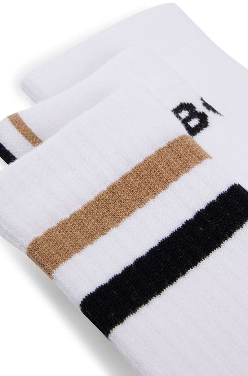 BOSS THREE-PACK OF SHORT SOCKS WITH STRIPES outlook