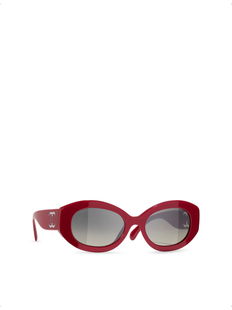 CHANEL CH5528 Oval-Frame Acetate Sunglasses outlook