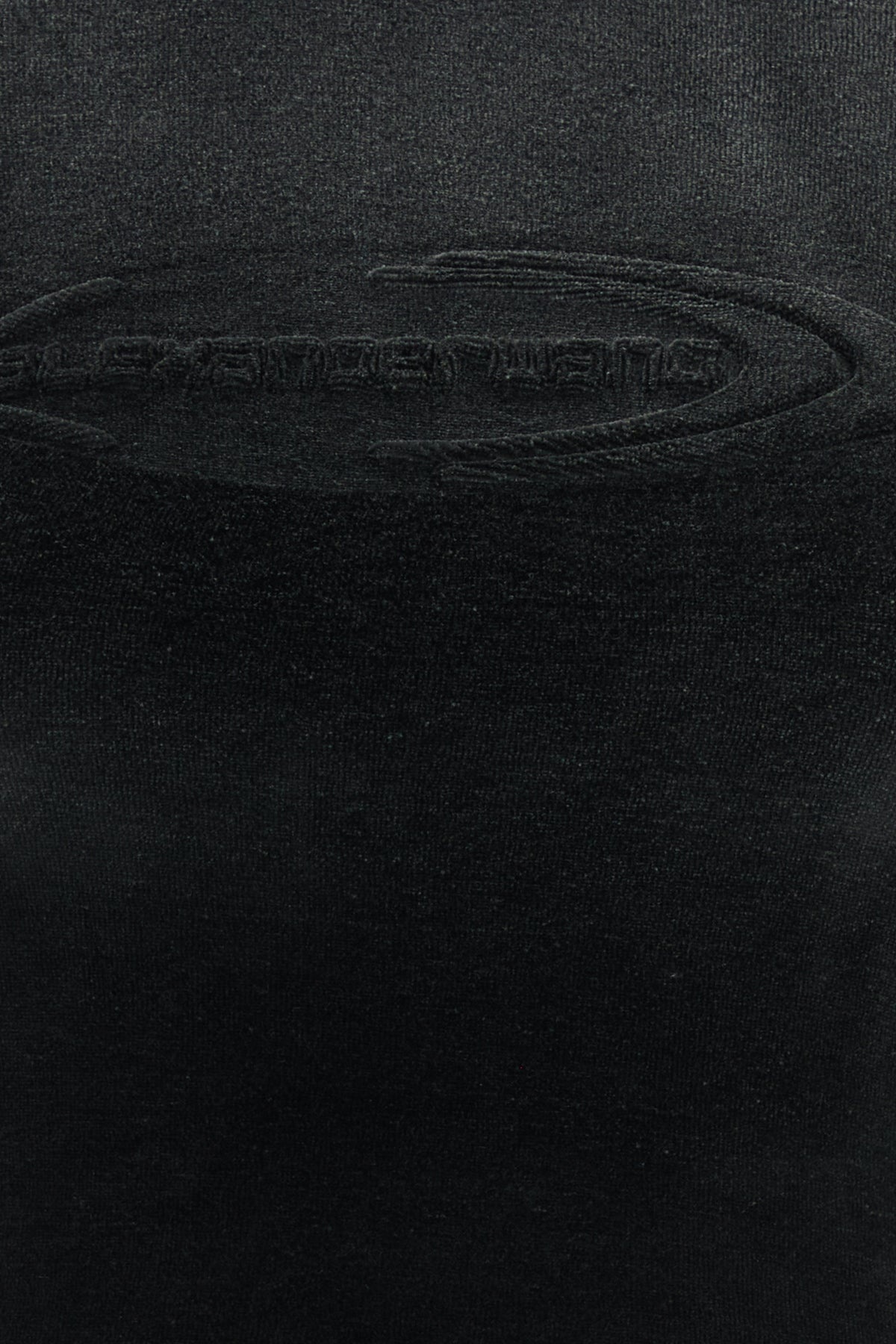 Black stretch terry fabric t-shirt - 3