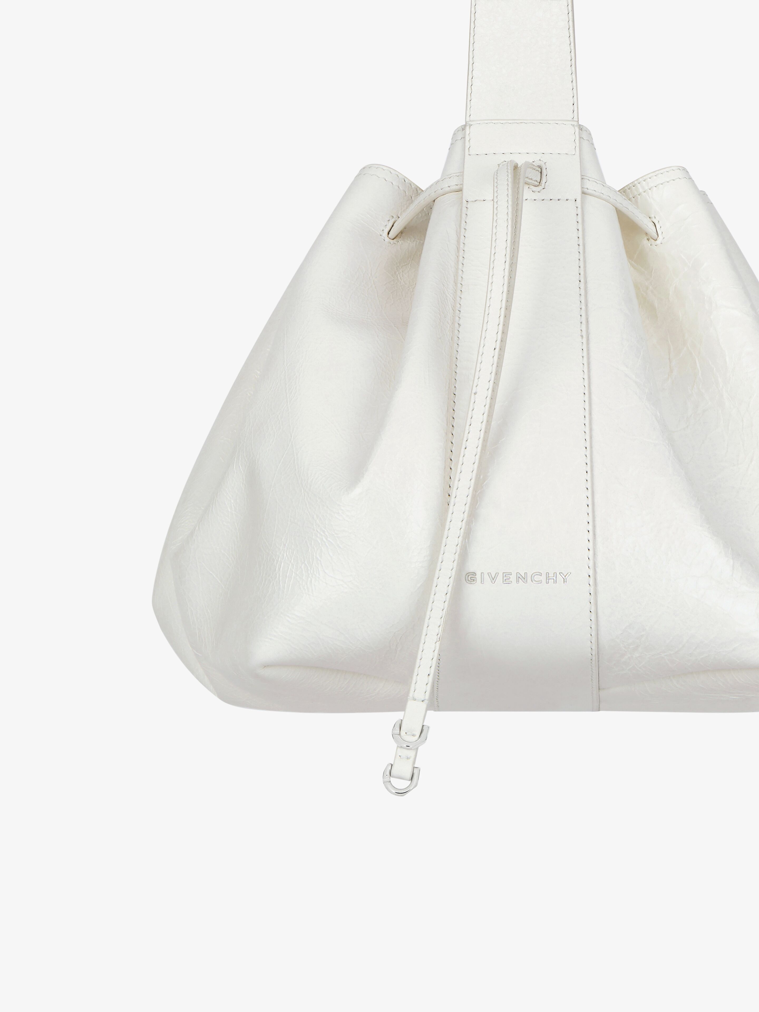 MEDIUM PUMPKIN BAG IN CRACKLED LEATHER - 6