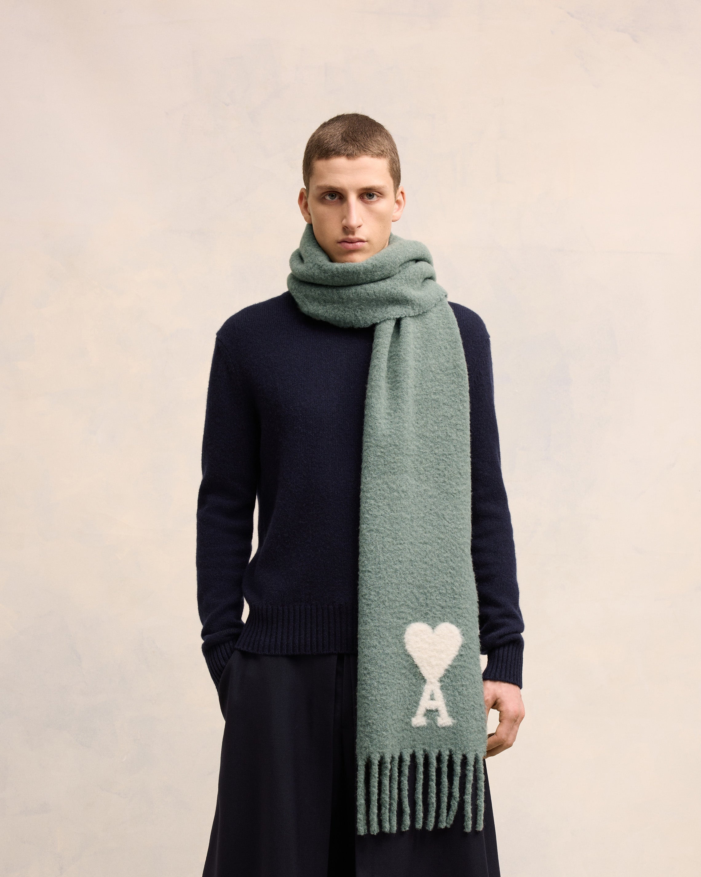 AMI Paris OVERSIZED AMI DE COEUR SCARF | REVERSIBLE