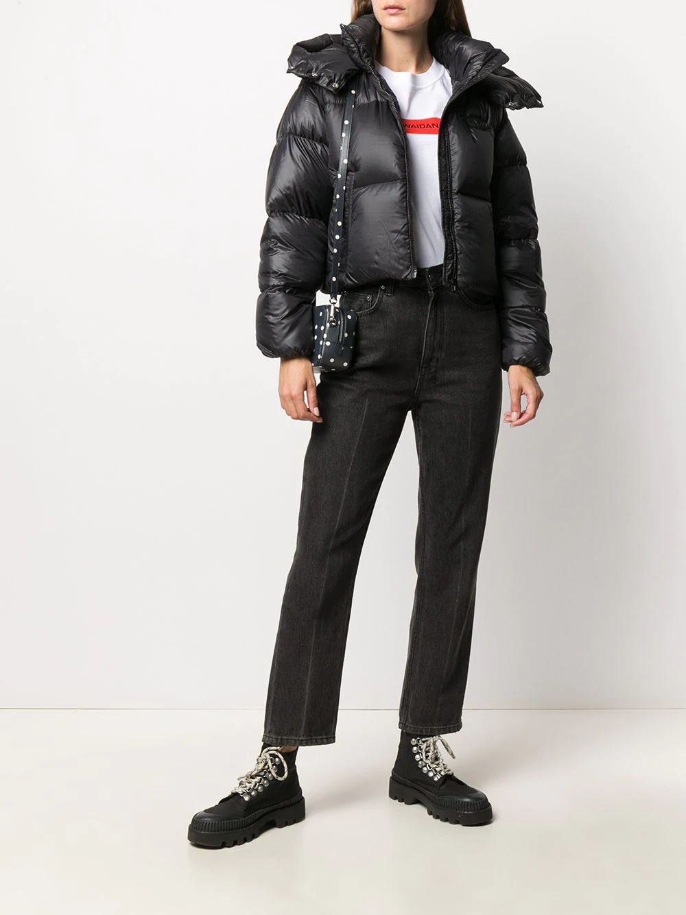 cropped puffer jacket - 2