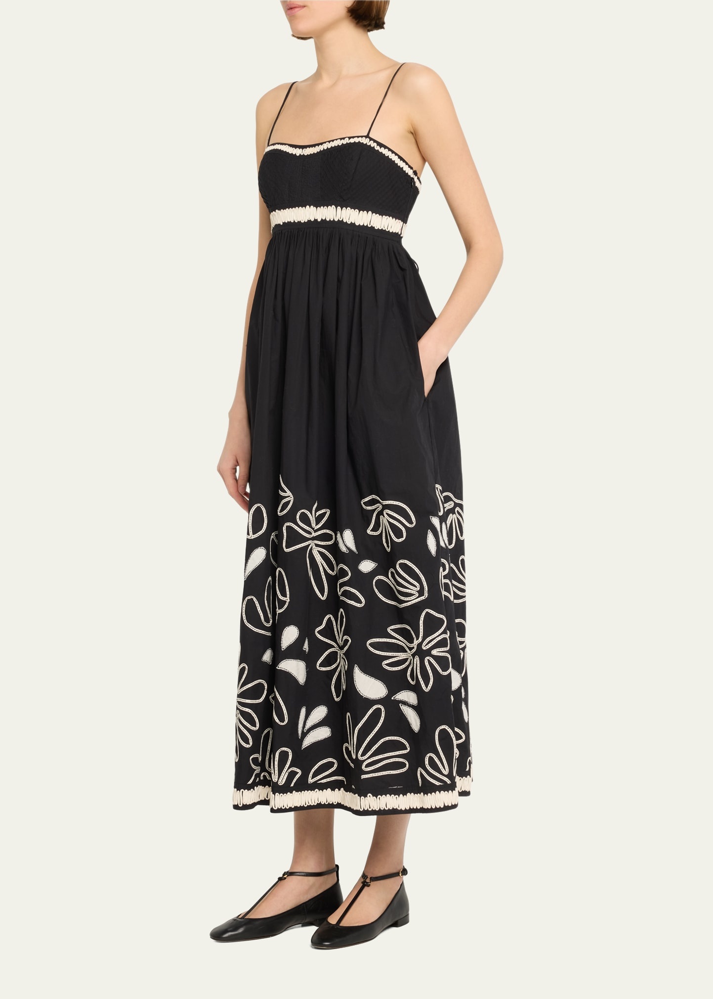 Hollis Embroidered Cotton Maxi Dress - 4