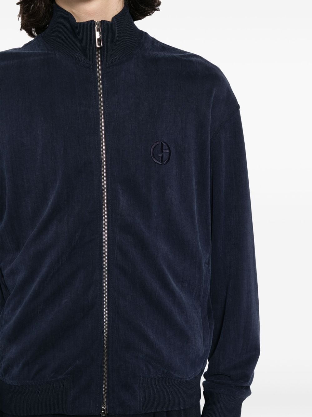 logo-embroidered track jacket - 5
