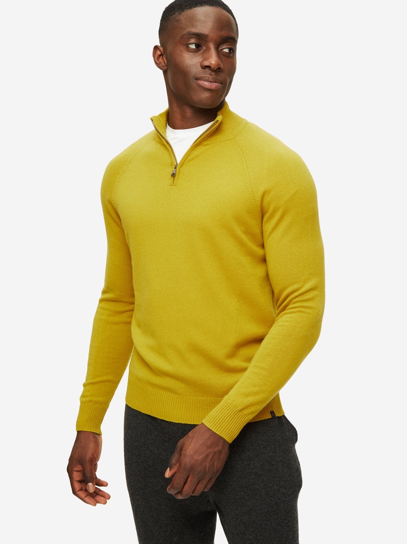 Men's Half-Zip Sweater Finley Cashmere Gold - 2
