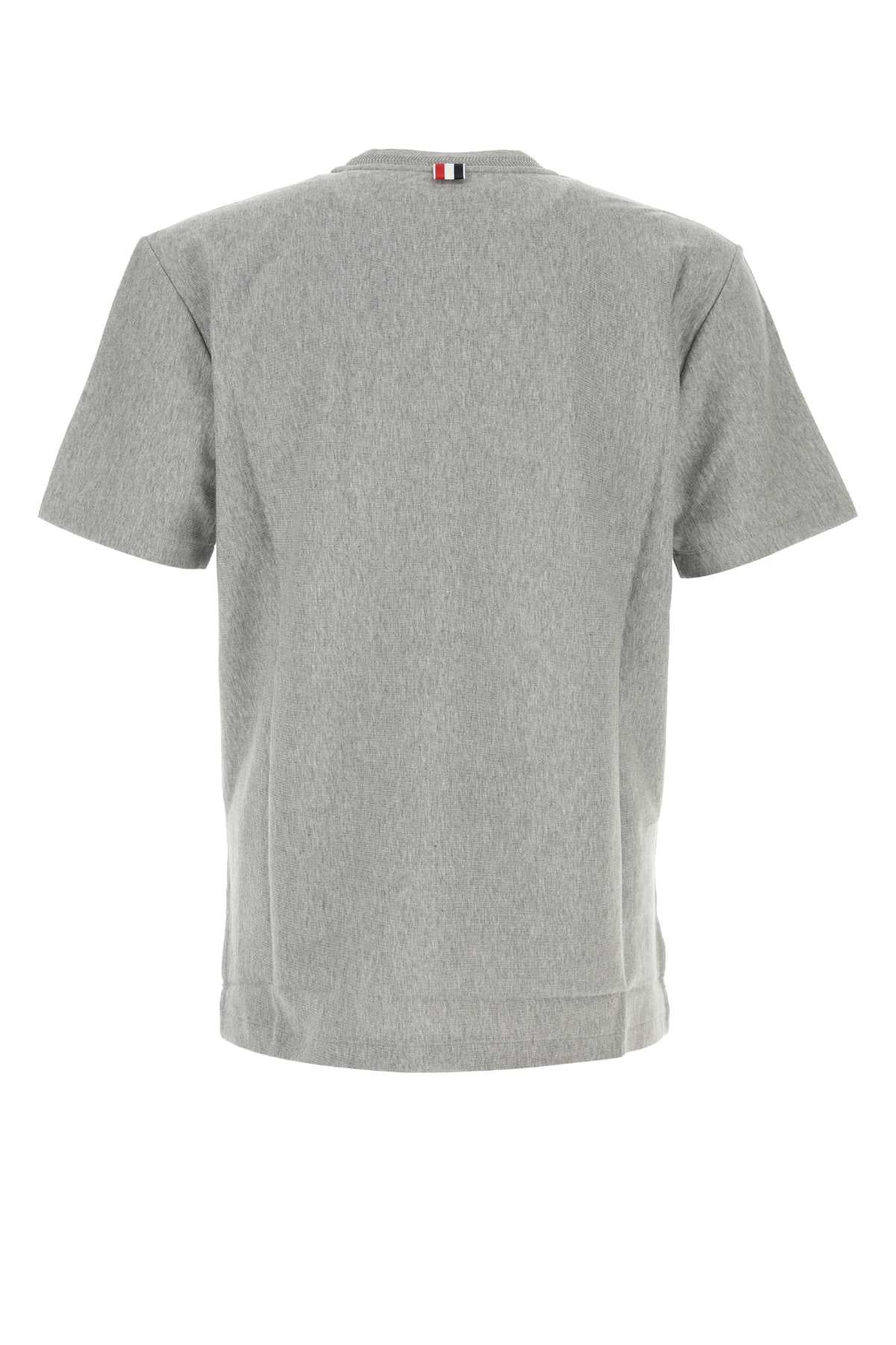 Thom Browne Men Grey Cotton T-Shirt - 2
