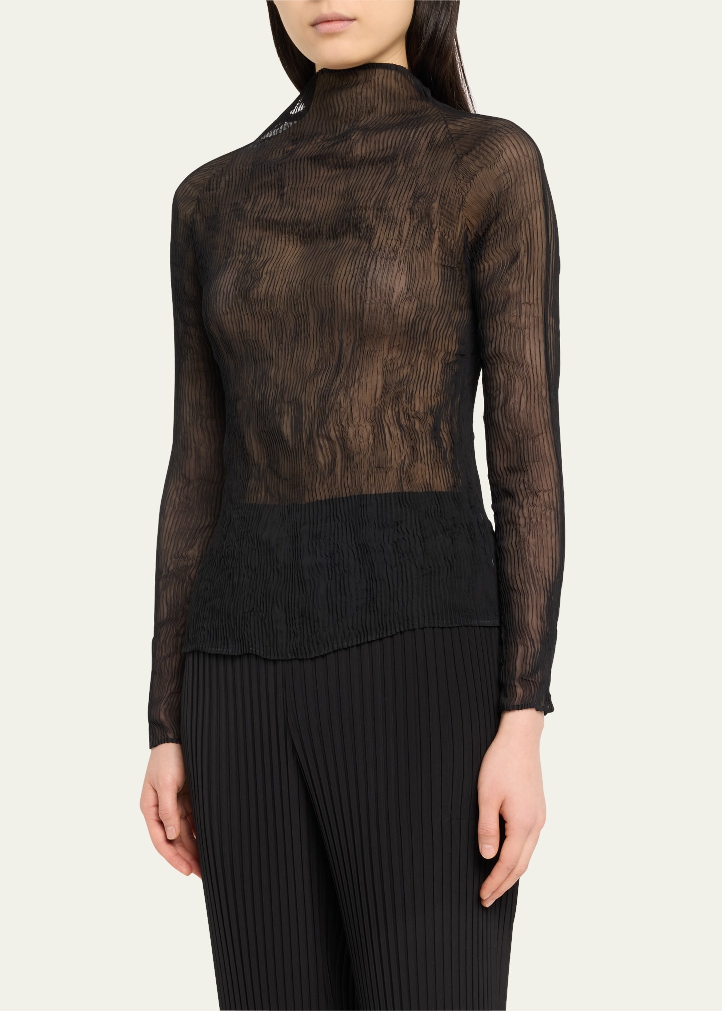 Chiffon Twist-38 Sheer Top - 4