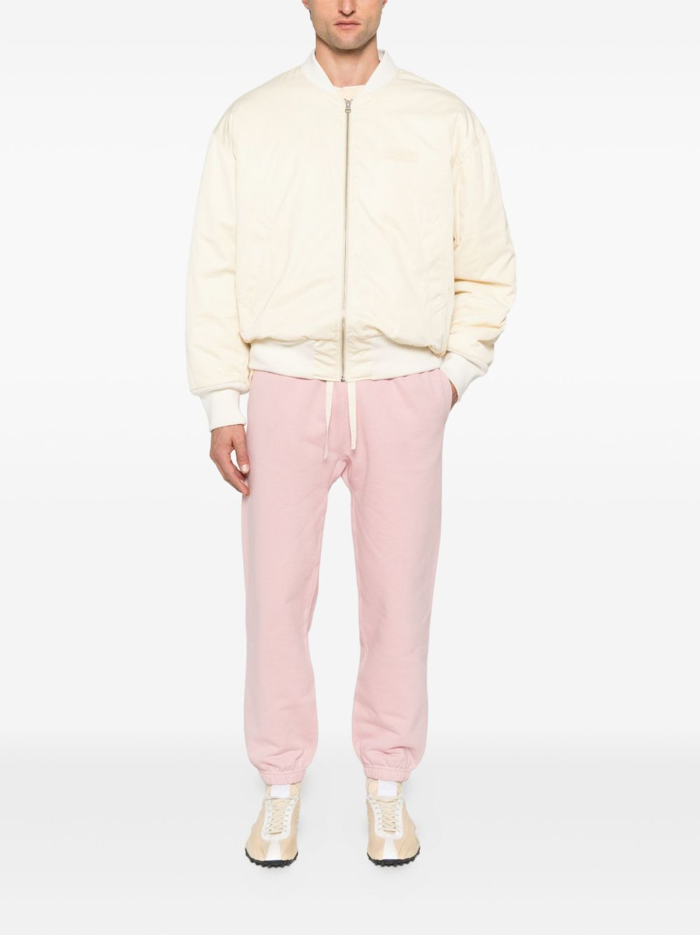 drawstring cotton track pants - 2