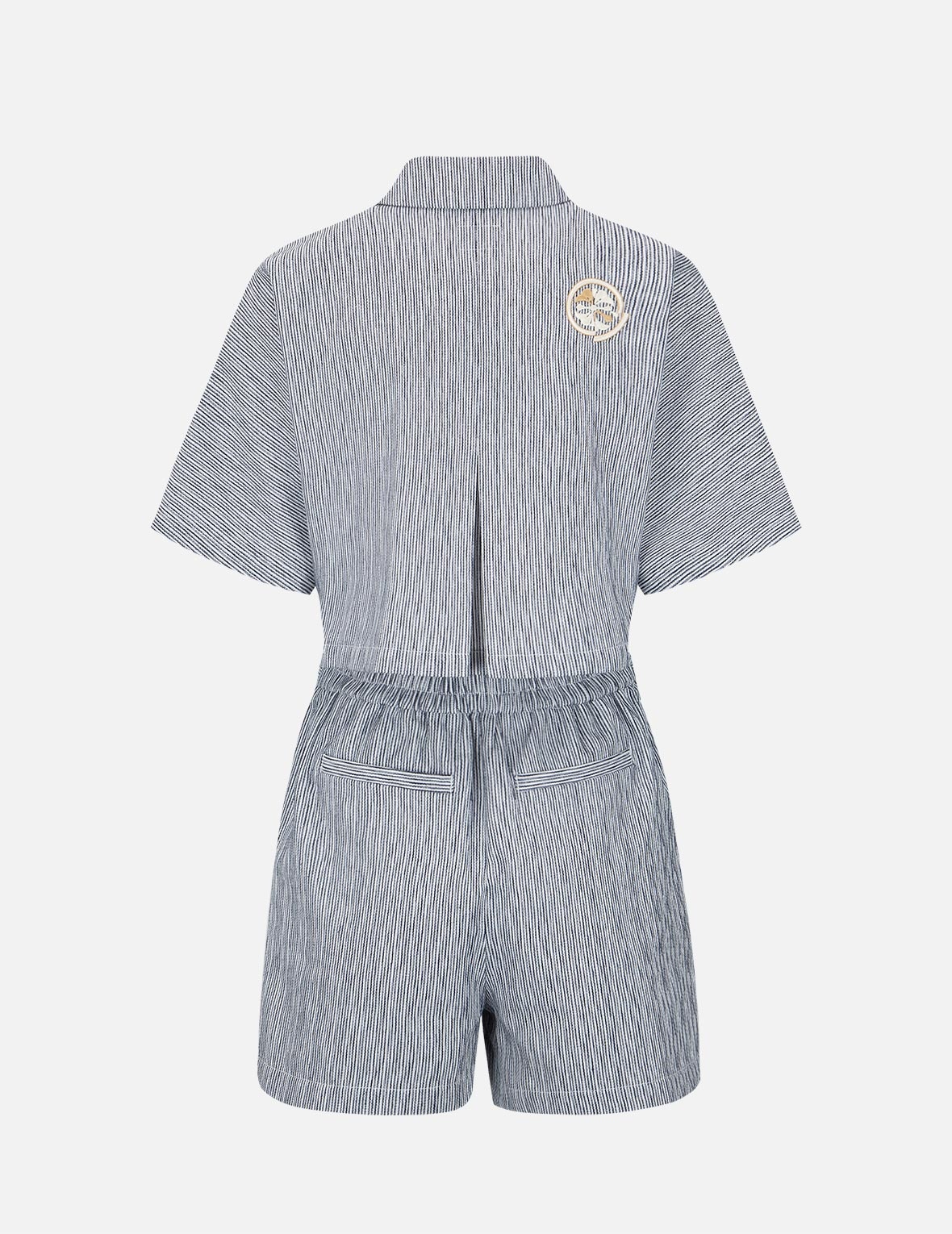 Seagull and Kamon Embroidery Jumpsuit - 2