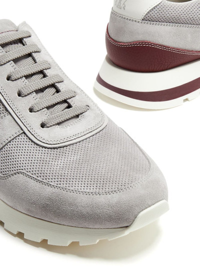 Brunello Cucinelli Punched suede sneakers outlook