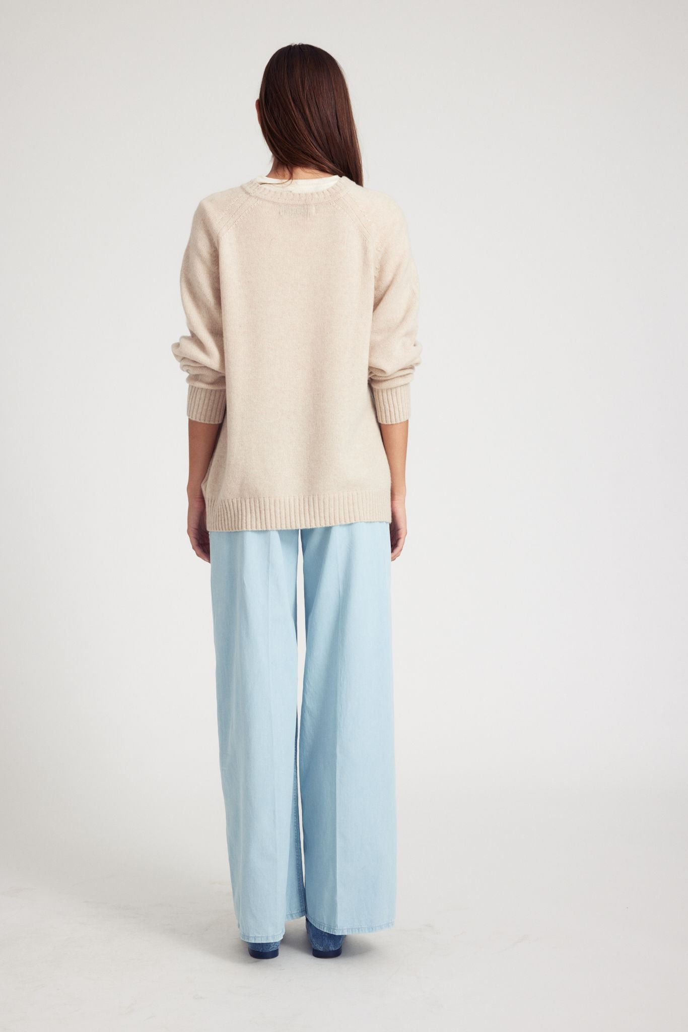 OAT CASHMERE LOOSE GAUGE CREWNECK - 5