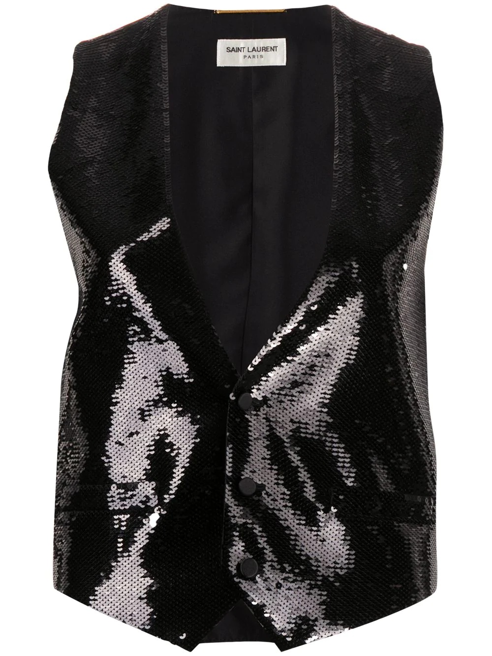 sequin-embellished waistcoat - 1