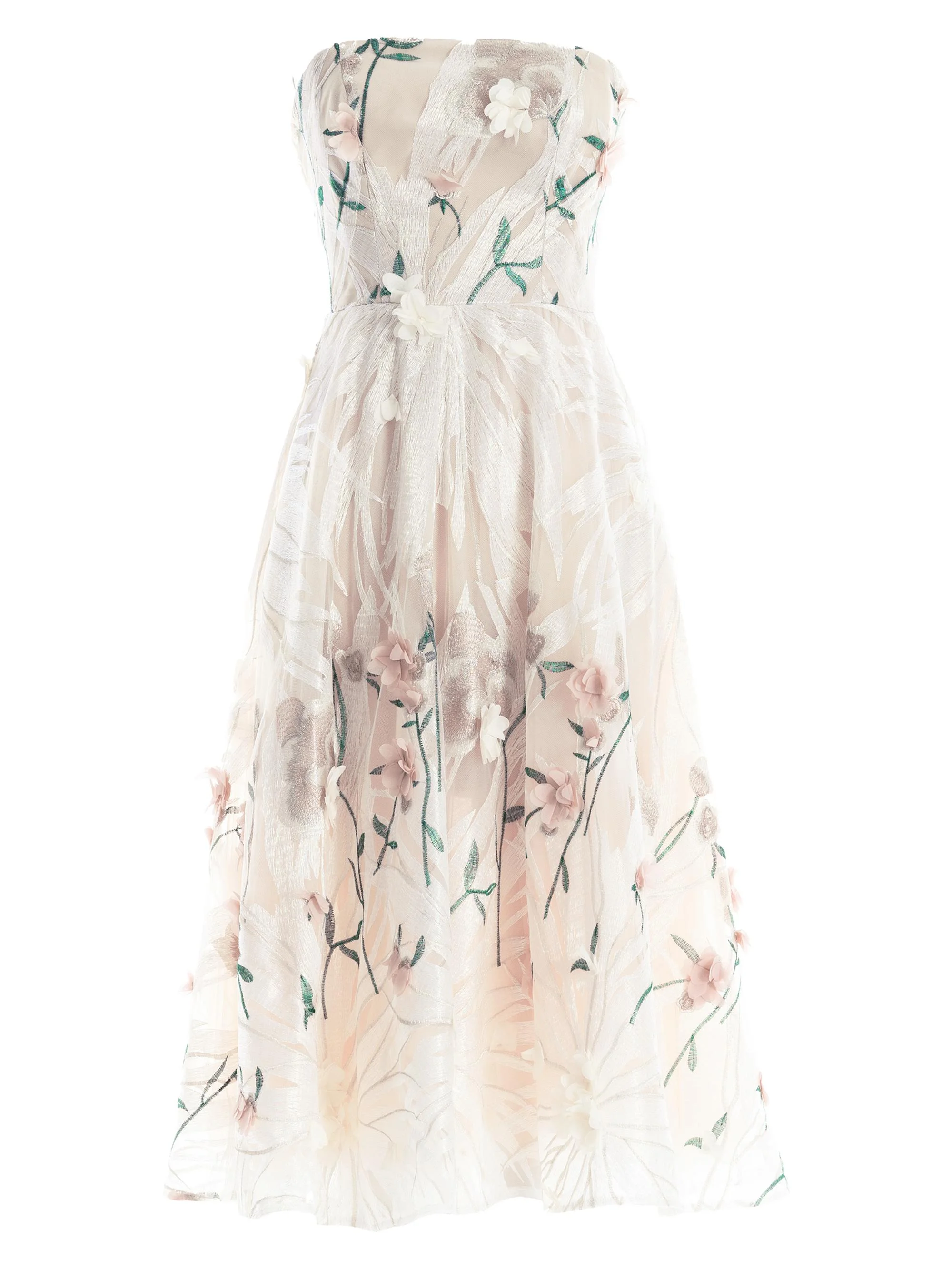 Women's Kailyn Embroidered Fit & Flare Gown - Blush Multi - 1