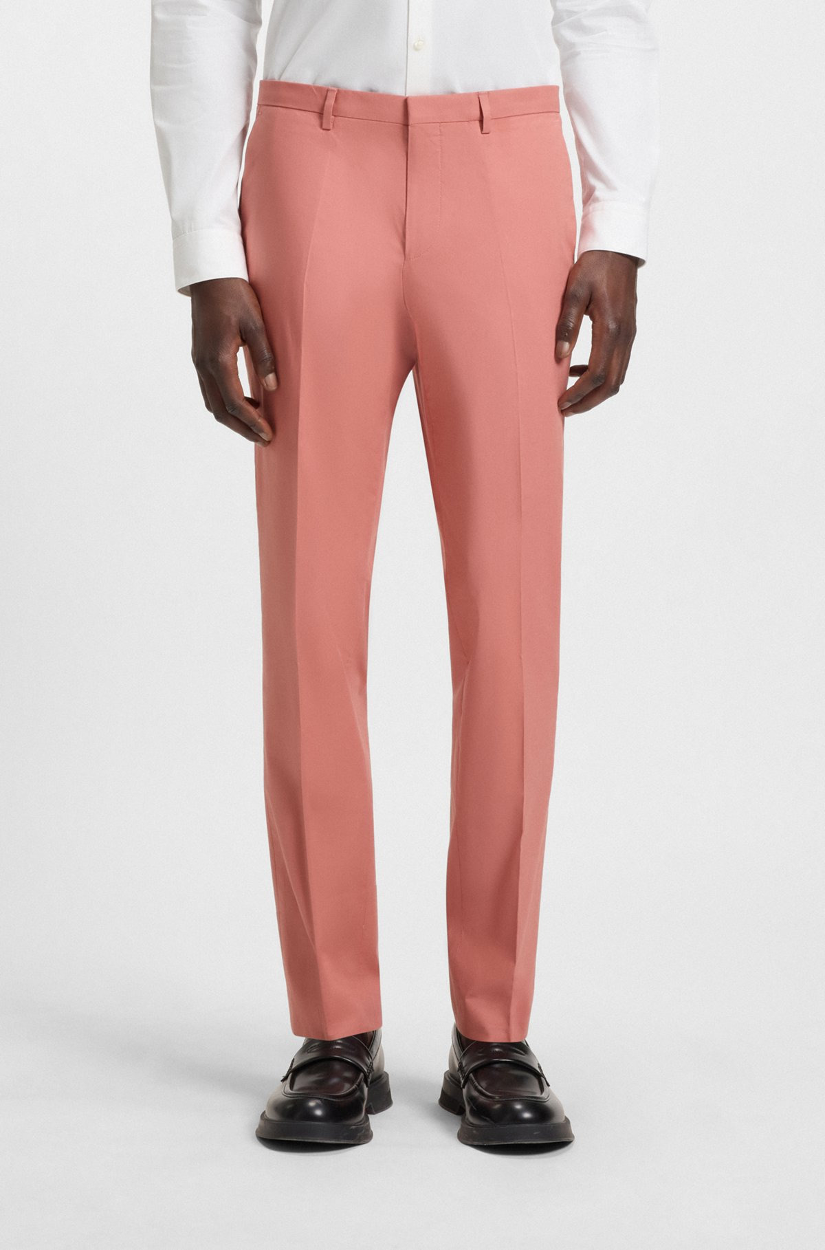 EXTRA-SLIM-FIT TROUSERS IN PAPER-TOUCH STRETCH COTTON - 2