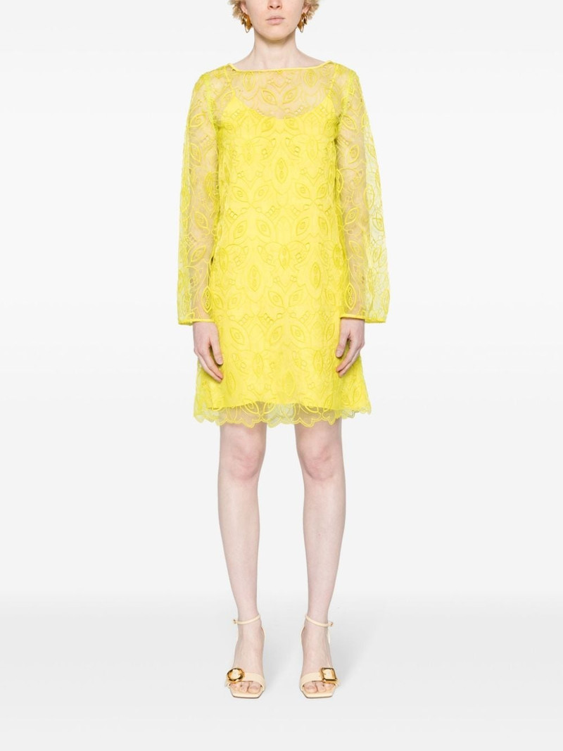 Max Mara Bracco motif-embroidered midi dress outlook