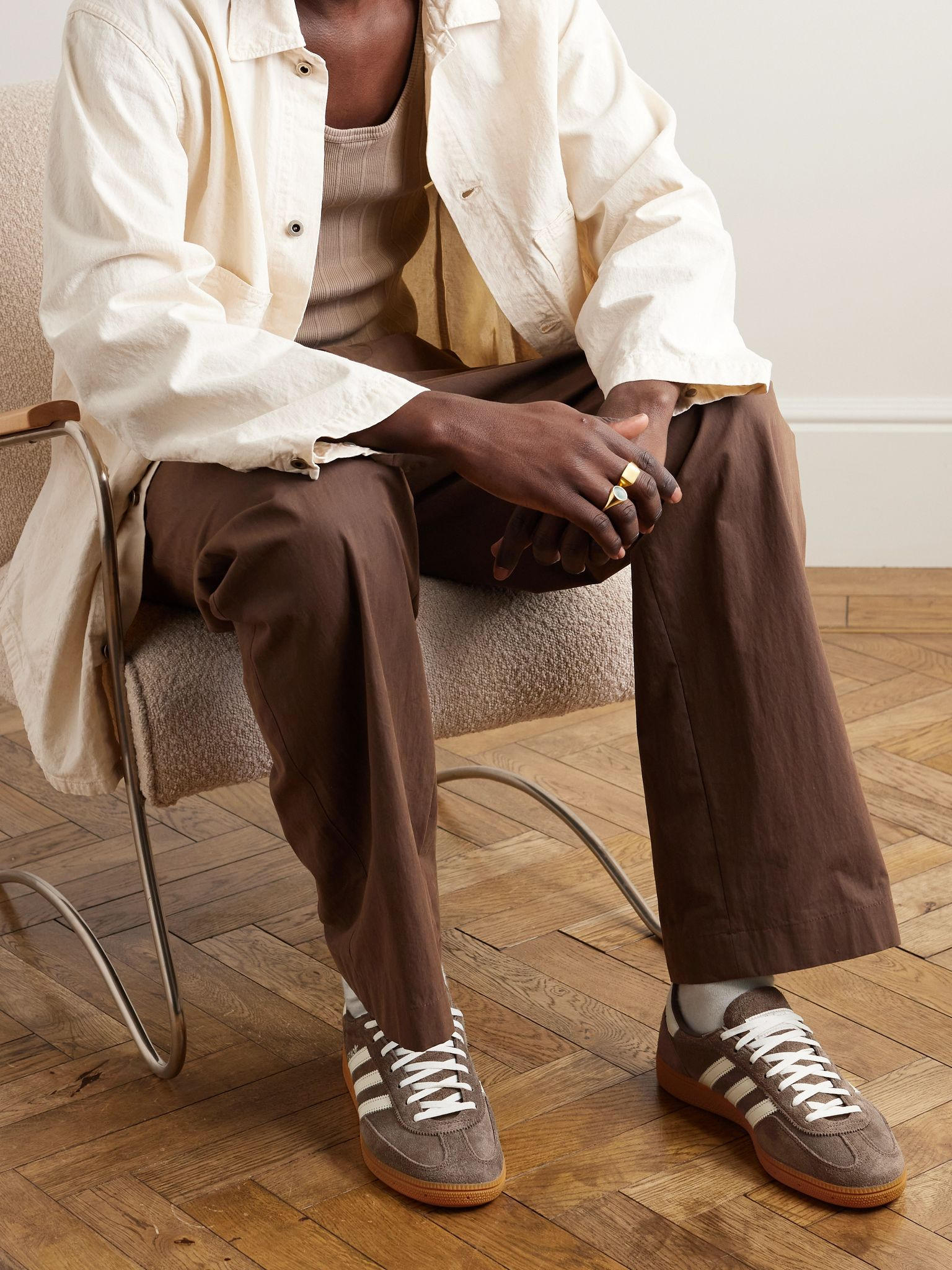 Handball Spezial Leather-Trimmed Suede Sneakers Brown - 2