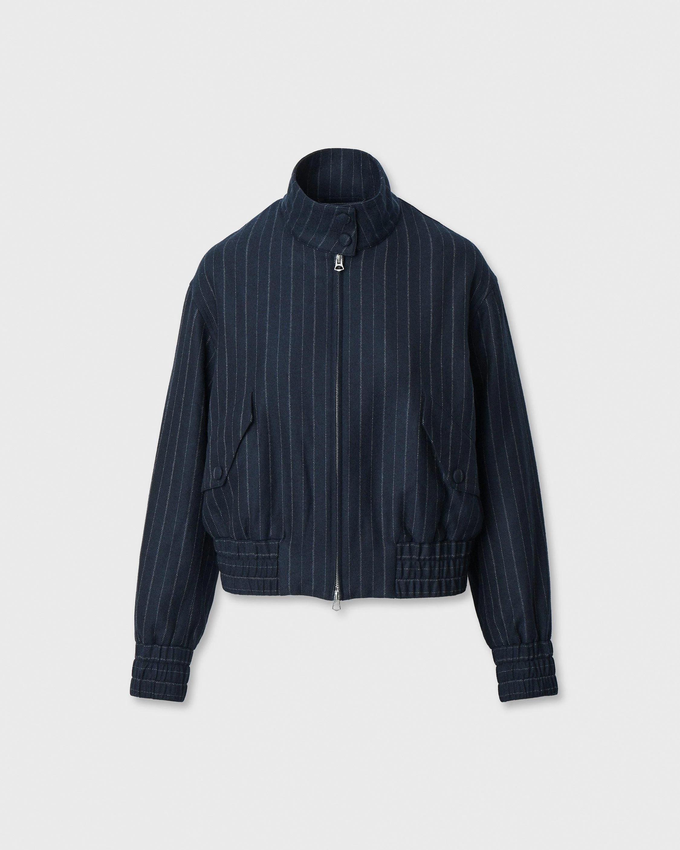 Eliza Striped Bomber Jacket - 1