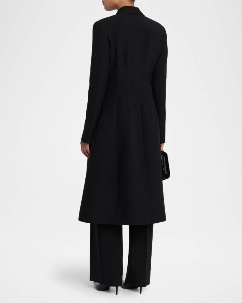 Satin-Trim Crepe Tuxedo Midi Dress 3