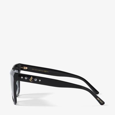JIMMY CHOO Julieka
Black Square-Frame Sunglasses with JC Emblem and Studs outlook