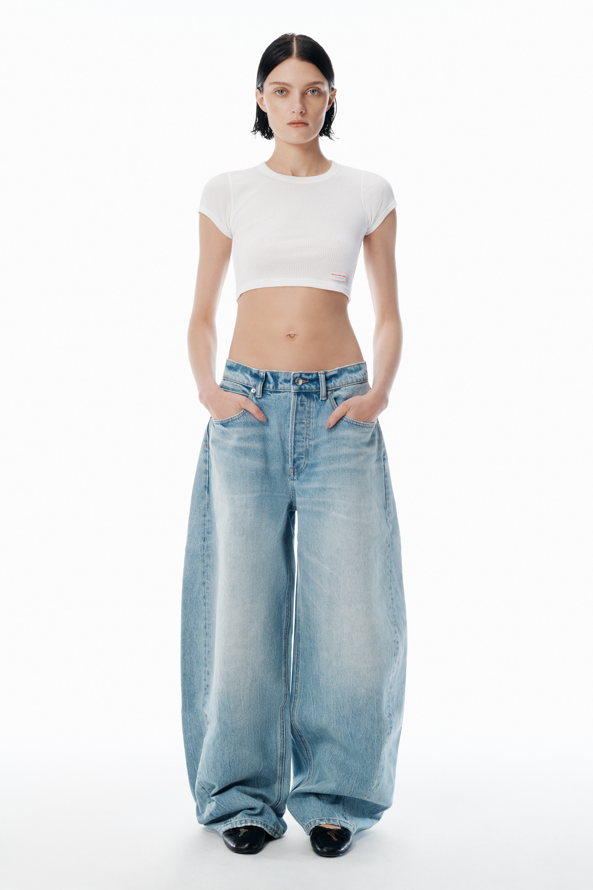 blow up bleach blue mid-rise jeans - 7
