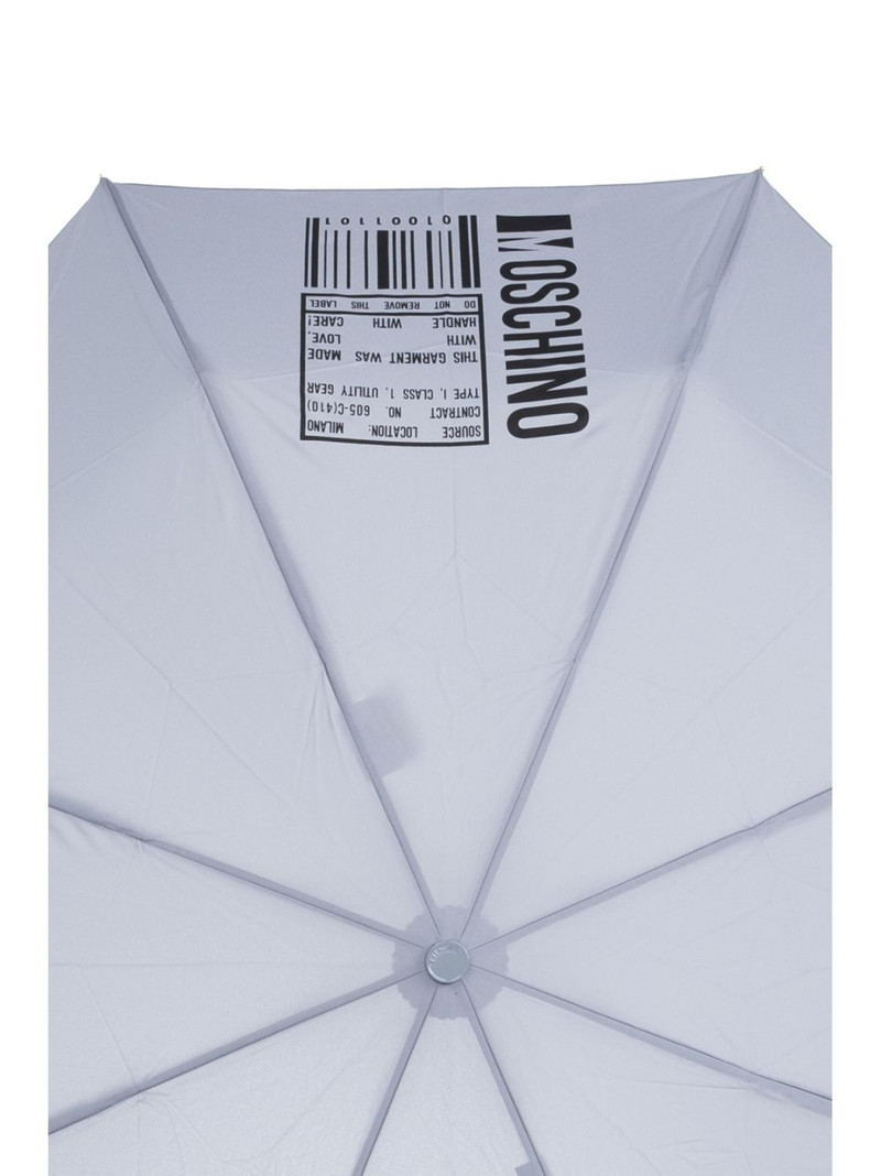 Moschino LOGO-BARCODE-PRINT COMPACT UMBRELLA outlook