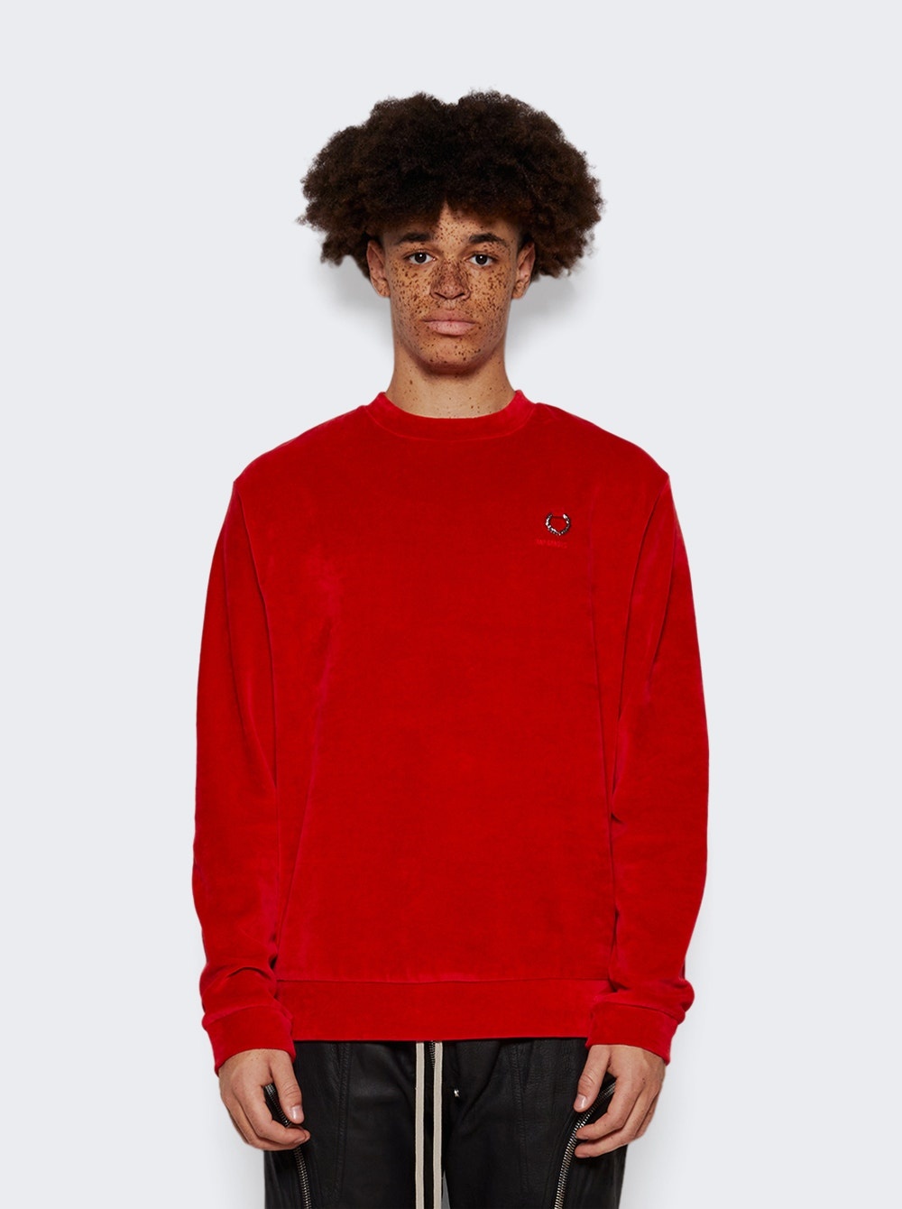 Velour Sweatshirt Goji Berry Red - 3