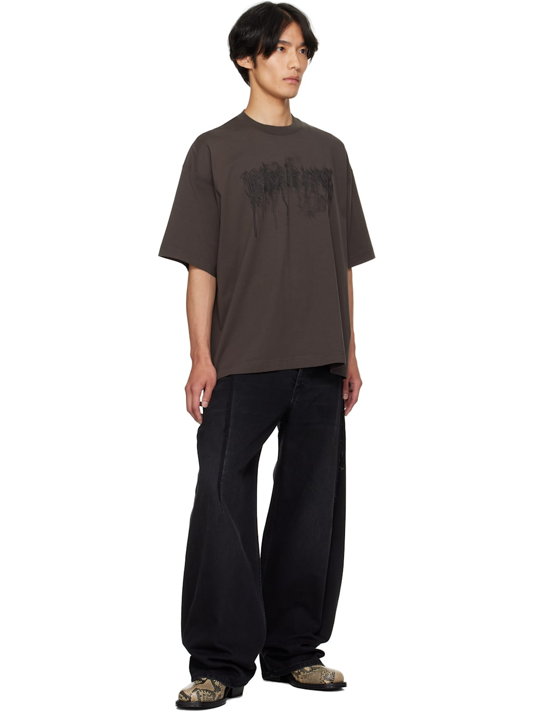 Brown Cradle of Filth Double Dripping Logo T-shirt - 4